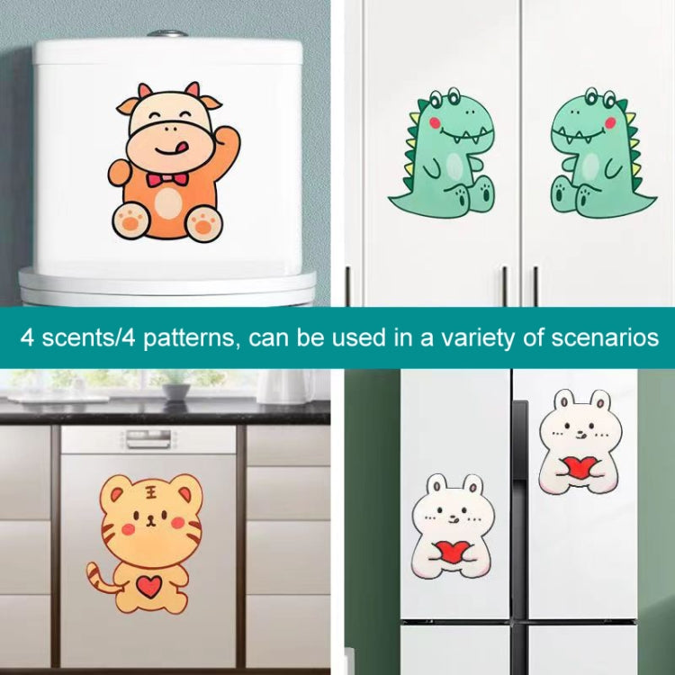 4pcs Bathroom Toilet Deodorant Stickers Felt Cute Cartoon Aromatherapy Decorative Wall Stickers, Size: 22x18cm
