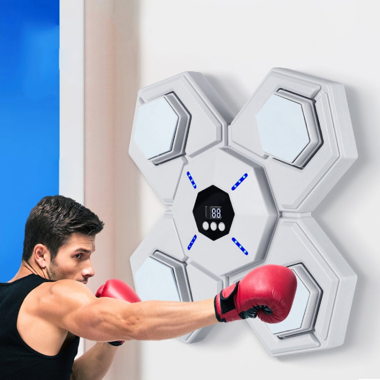 Bluetooth Music Boxing Machine Countable Rechargeable Fitness Equipment With Child Golves Pink Blue