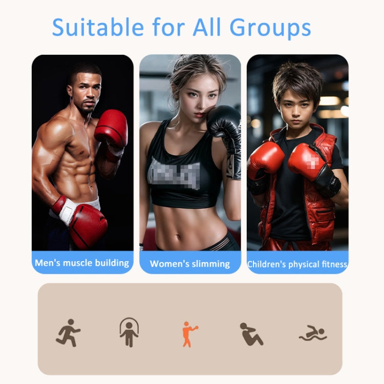 Bluetooth Music Boxing Machine Countable Rechargeable Fitness Equipment With Adult & Child Gloves Blue