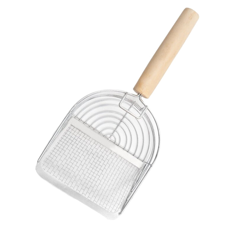 Metal Cat Litter Scoop Partition Filter Shovel Pet Care Cleaning Tool, Color: Round Silver