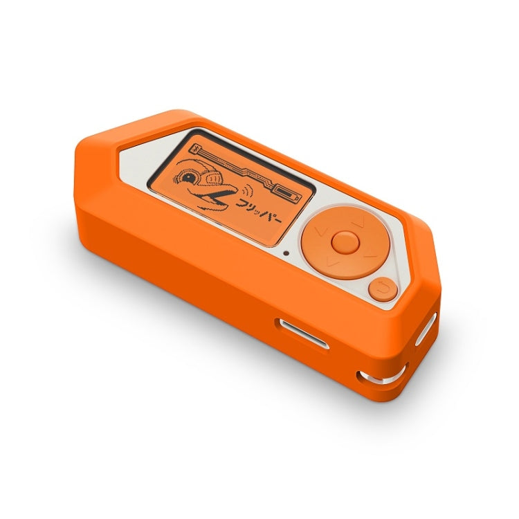 For Flipper Zero Electronic Pet Silicone Full-Cover Protective Case - Orange