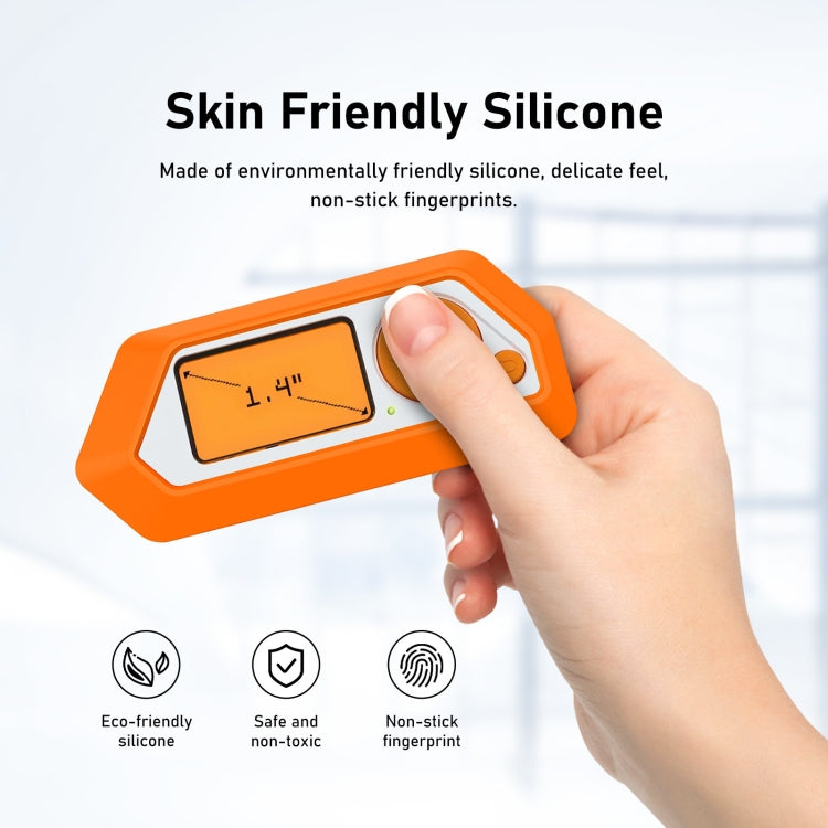 For Flipper Zero Electronic Pet Silicone Full-Cover Protective Case - Orange