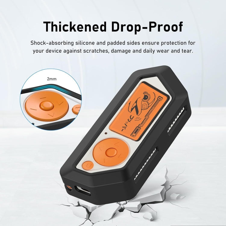 For Flipper Zero Electronic Pet Silicone Full-Cover Protective Case - Black