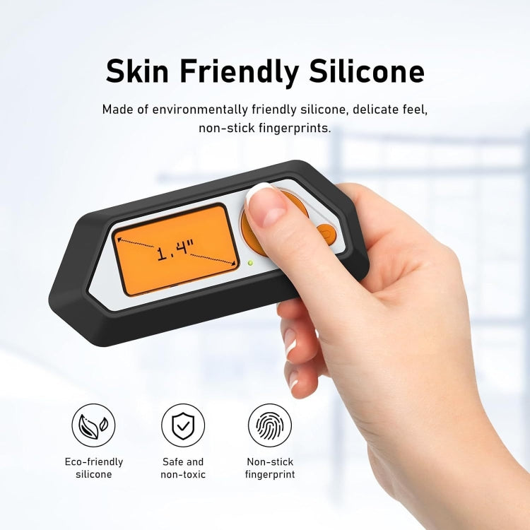 For Flipper Zero Electronic Pet Silicone Full-Cover Protective Case - Black