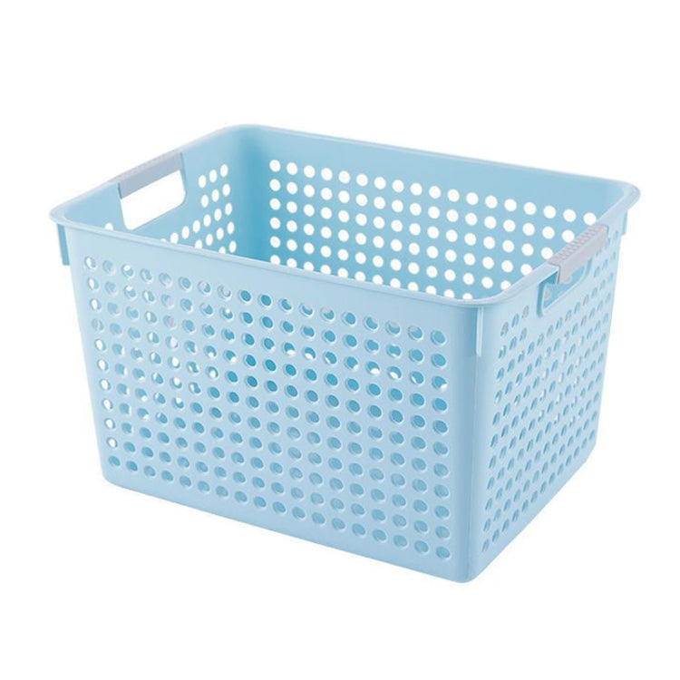 Plastic Storage Basket Desktop Sundry Organizer Frame Toys Kitchen Snacks Storage Box, Style: Deep Large Blue
