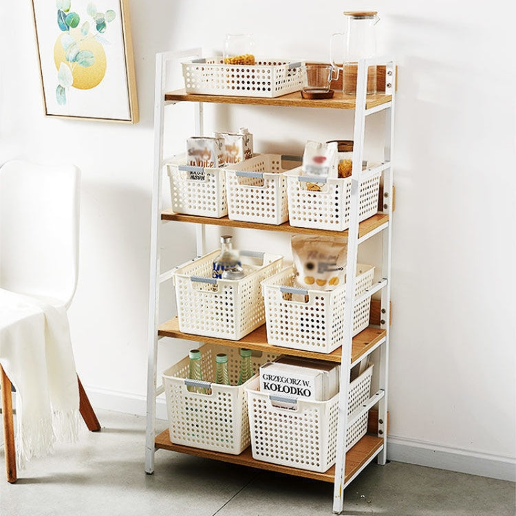 Plastic Storage Basket Desktop Sundry Organizer Frame Toys Kitchen Snacks Storage Box, Style: Deep Large Blue