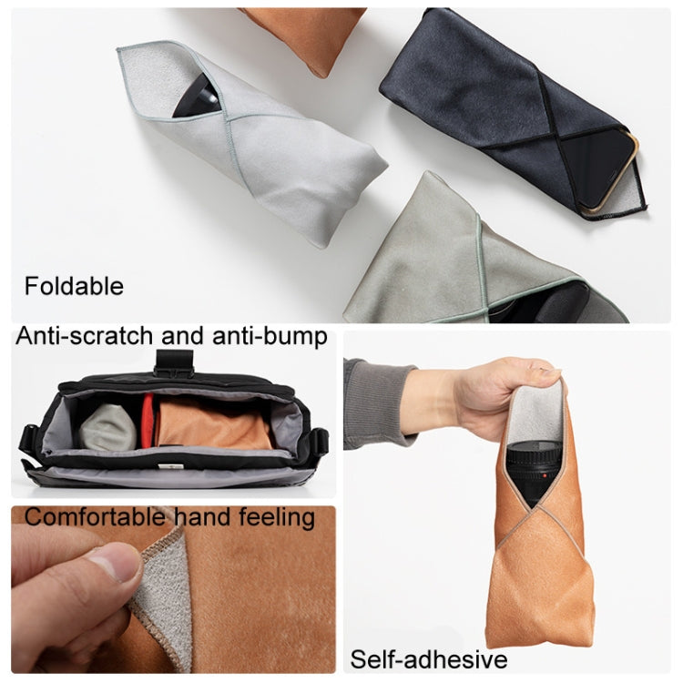DSLR Camera Folding Cloth Photography Camera Folding Cloth Magic Protective Cloth, Color: 35x35cm Light Gray