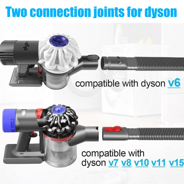 For Dyson V6 / DC Cordless Vacuum Dryer Vent Cleaner Kit Hose Attachment Gray