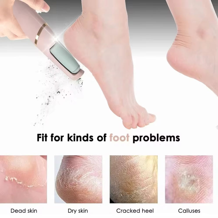 Electric Foot Grinder Rechargeable  Callus Remover Foot Care Tool - Gray Head