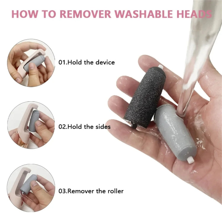 Electric Foot Grinder Rechargeable  Callus Remover Foot Care Tool - Gray Head