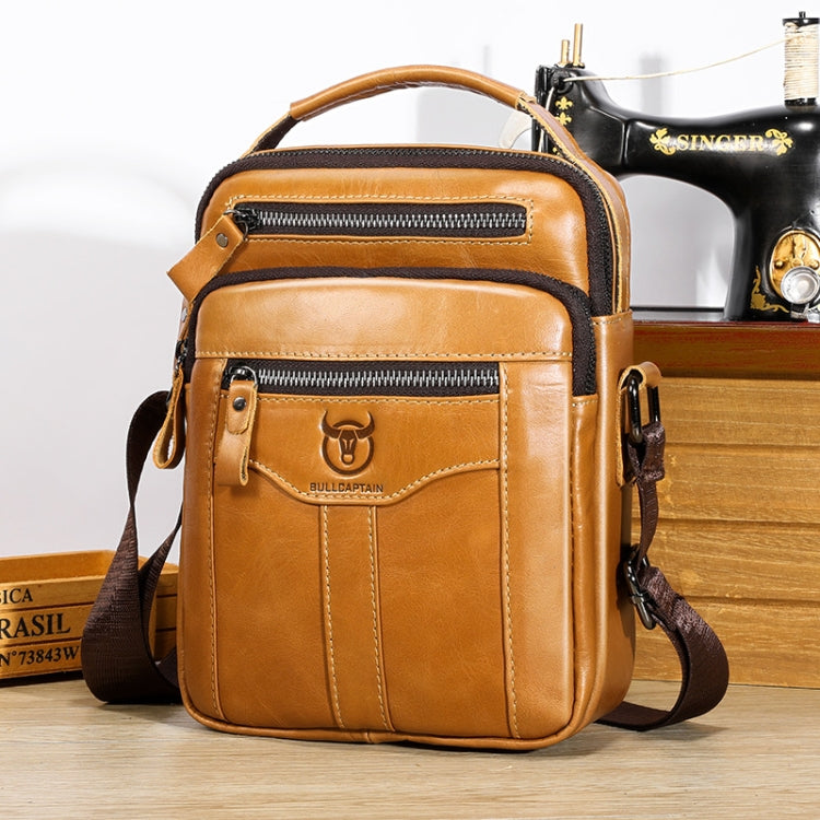 BULL CAPTAIN 0400 Large-Capacity First-Layer Cowhide Retro Single-Shoulder Crossbody Bag