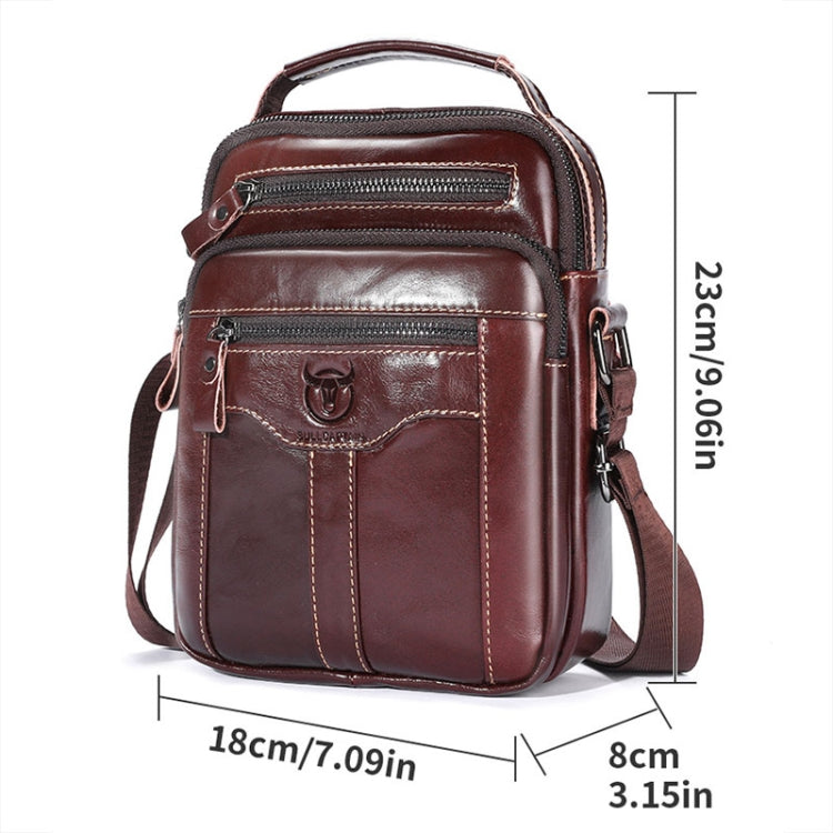 BULL CAPTAIN 0400 Large-Capacity First-Layer Cowhide Retro Single-Shoulder Crossbody Bag