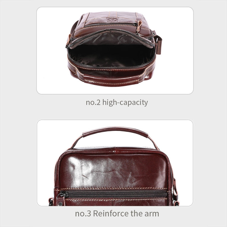 BULL CAPTAIN 0400 Large-Capacity First-Layer Cowhide Retro Single-Shoulder Crossbody Bag
