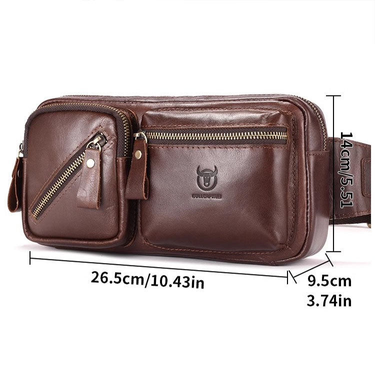 BULL CAPTAIN 082 Large-Capacity First-Layer Cowhide Retro Single-Shoulder Crossbody Bag