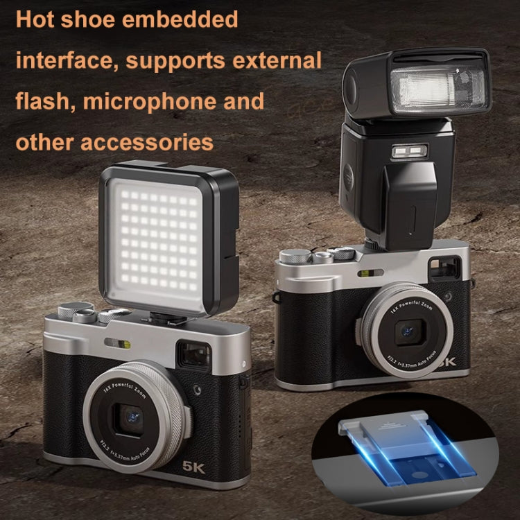 DC203 5K/30FPS 2.8-Inch Screen 16X Front And Rear Dual-Camera HD Digital Camera