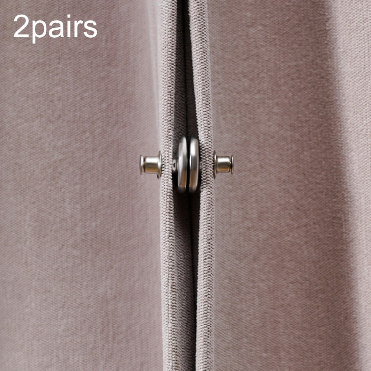 2pairs Double-open Fixed Curtain Shower Curtain Seam Closure Powerful Magnetic Snaps Privacy Grommets