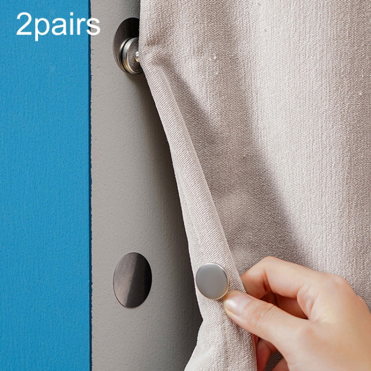 2pairs Single-open Fixed Curtain Shower Curtain Seam Closure Powerful Magnetic Snaps Privacy Grommets