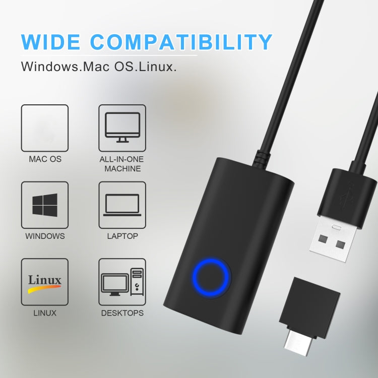 Virtual Mouse Prevents Computer Hibernation Fully Automatic Mouse Movement Paths - Long Strip Black