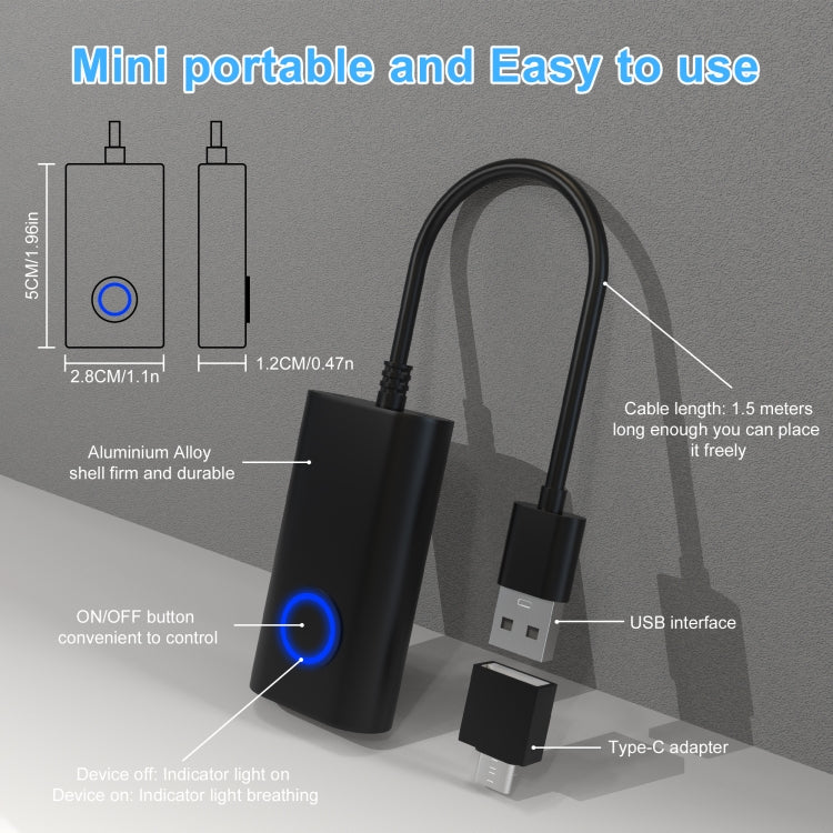 Virtual Mouse Prevents Computer Hibernation Fully Automatic Mouse Movement Paths - Long Strip Black