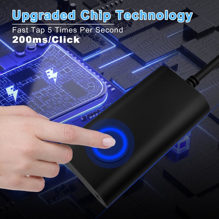 Virtual Mouse Prevents Computer Hibernation Fully Automatic Mouse Movement Paths - Long Strip Black