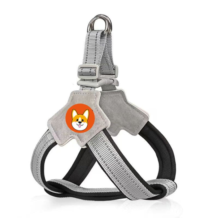 Saddle Style Pet Chest Harness Breathable Reflective Dog Leash, Style: Single Black