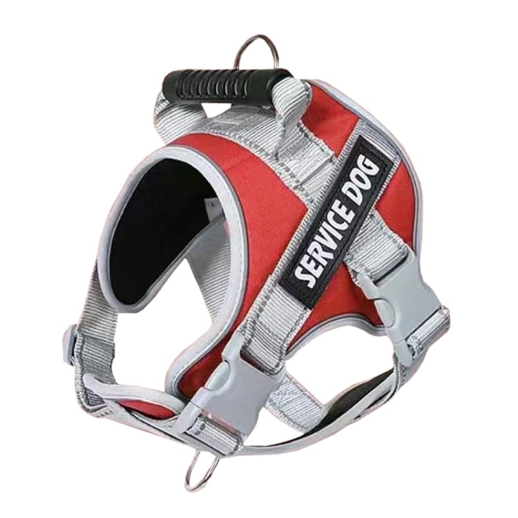 Large Dog Explosion Proof Punch Chest Harness Dog Travelling Leash, Style: Single Red