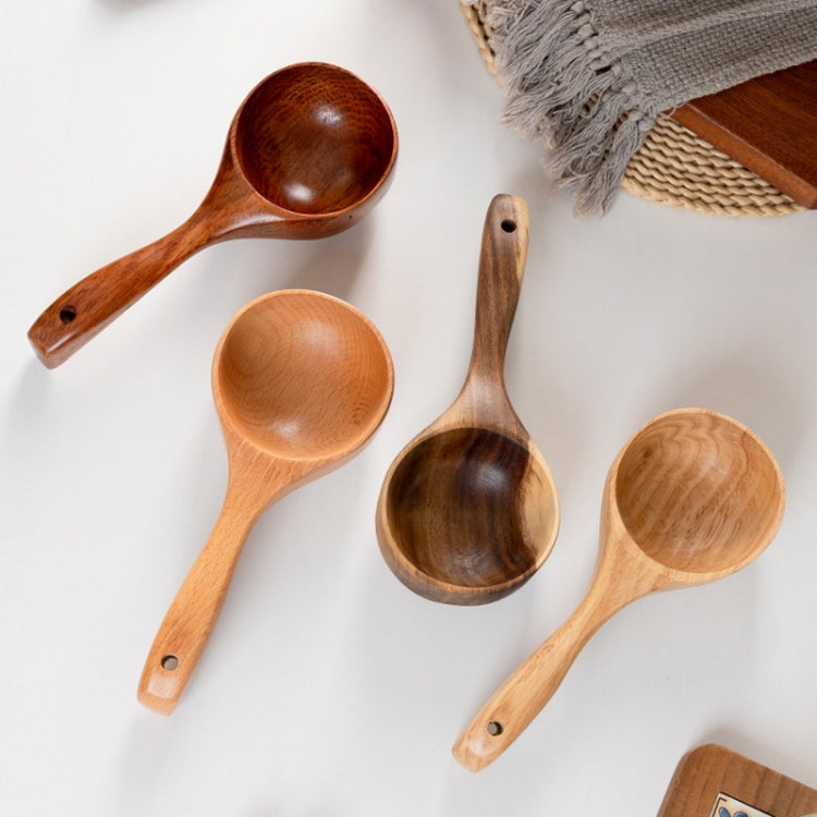 Household Wooden Long Handle Large Soup Spoon Eating Noodle Spoon Water Scoop, Material: Acacia