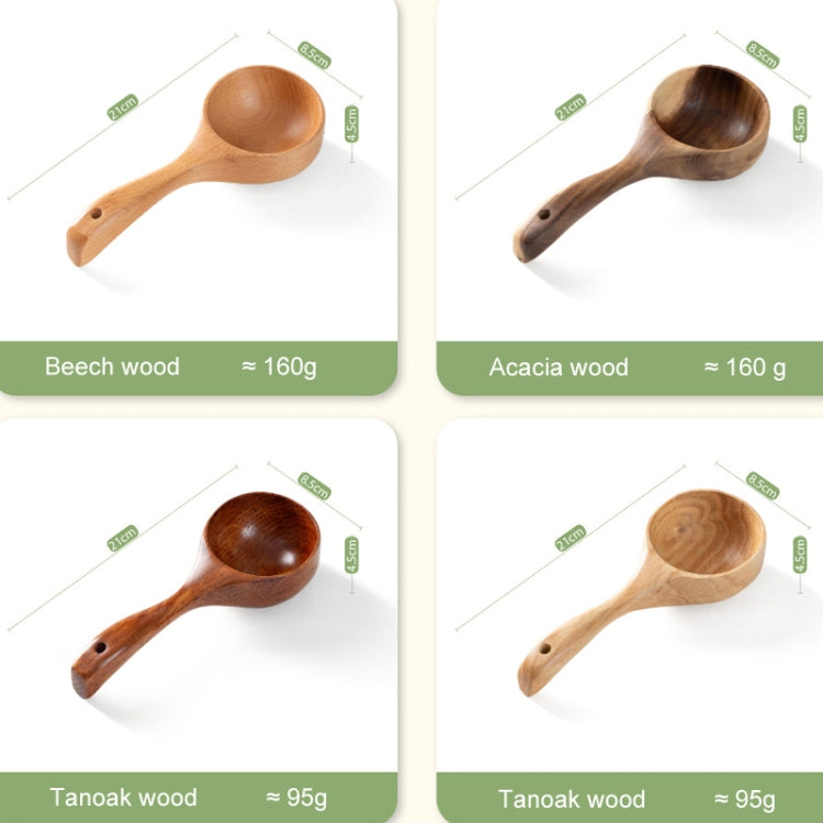 Household Wooden Long Handle Large Soup Spoon Eating Noodle Spoon Water Scoop, Material: Acacia
