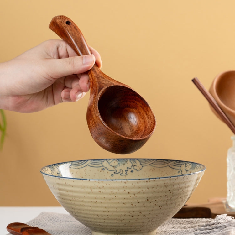 Household Wooden Long Handle Large Soup Spoon Eating Noodle Spoon Water Scoop, Material: Acacia