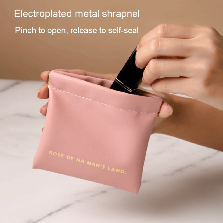 2pcs /Set PU Data Cable Earphone Storage Bag Mini Portable Lipstick Pouch Coin Purse, Size: Large+Small