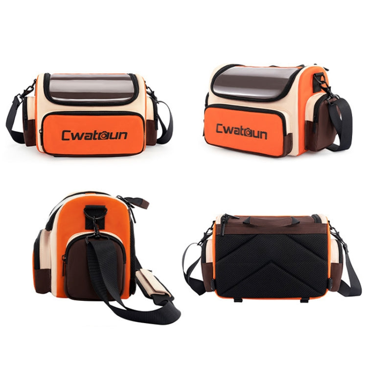 Cwatcun D121 Shoulder Crossbody Camera Bag Colorful Large Capacity Waterproof Digital Photography Bag, Color: Large Orange Red