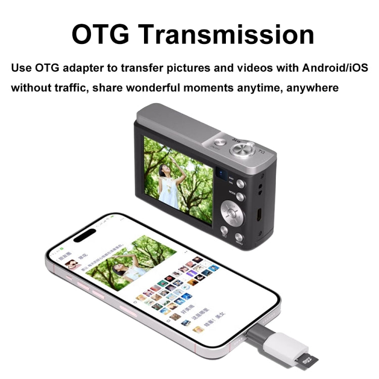 DC305X 5K/30FPS 2.8-Inch HD Shooting 5X Optical Zoom Anti-Shake Digital Camera, Color: White US Plug