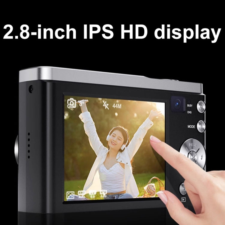 DC305X 5K/30FPS 2.8-Inch HD Shooting 5X Optical Zoom Anti-Shake Digital Camera, Color: Black EU Plug