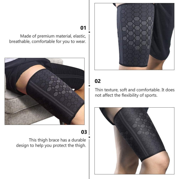Thigh Protection Compression Bandage High Elastic Knitted Nylon Sports Protective Gear, Size: L