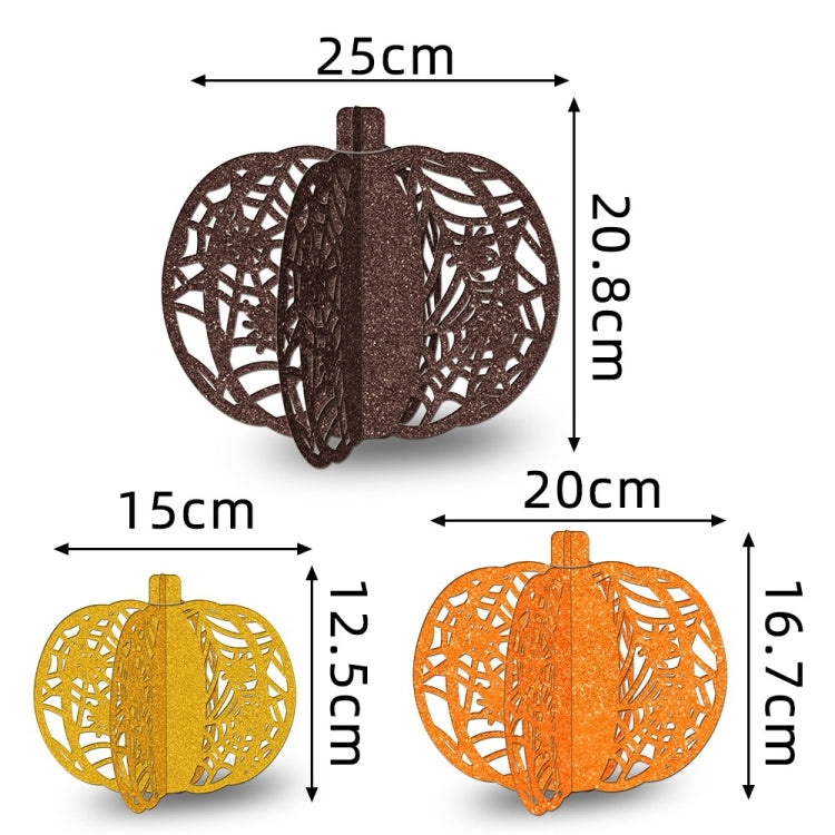 3pcs /Set Halloween Pumpkin Ornament Party Tabletop Decoration
