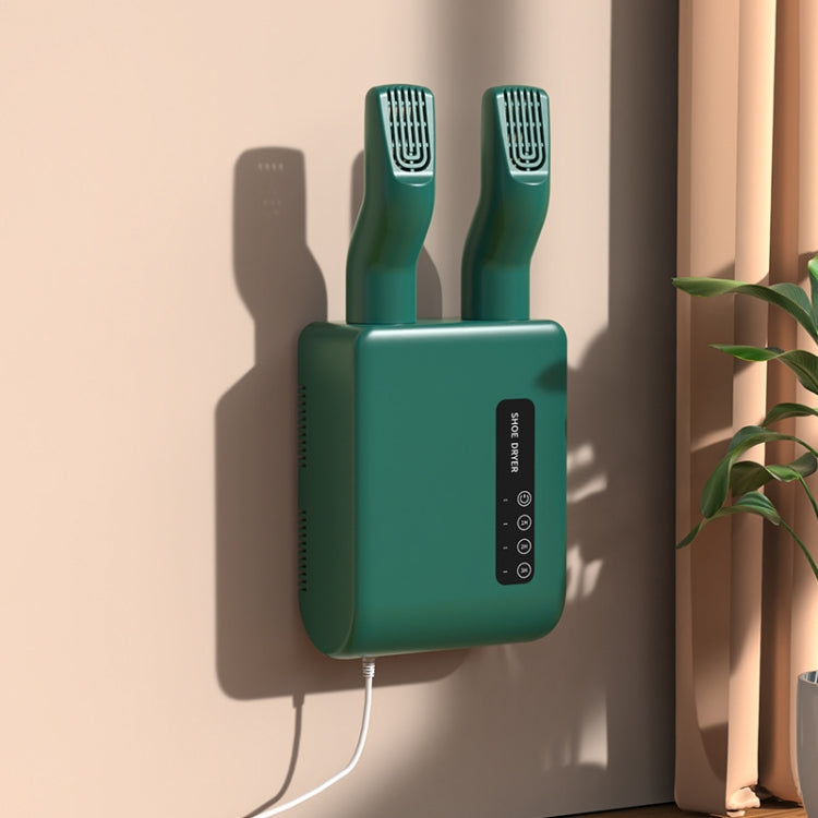 140W Boot Dryer Wall Mounted Shoes Warmer Heater, 3 Gear Timing, 360 Degree Rotating Air Outlet EU Plug