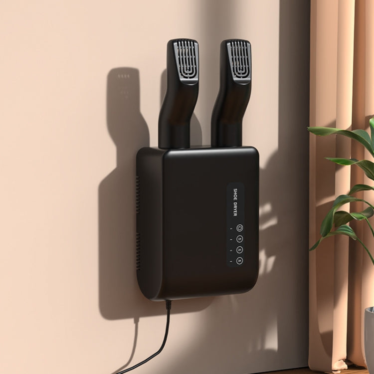 140W Boot Dryer Wall Mounted Shoes Warmer Heater, 3 Gear Timing, 360 Degree Rotating Air Outlet EU Plug
