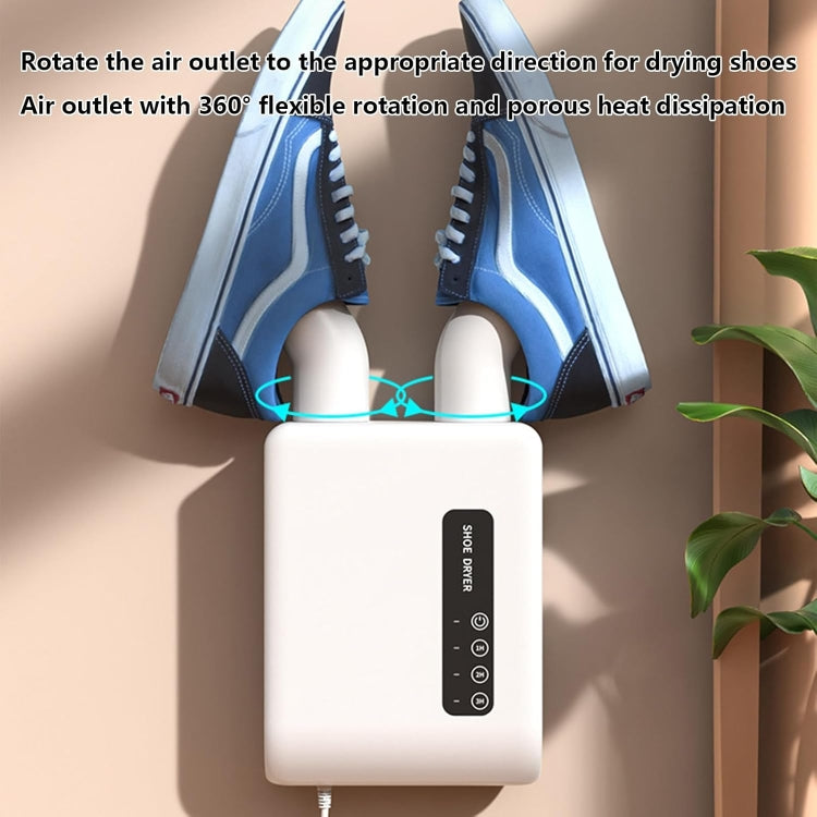 140W Boot Dryer Wall Mounted Shoes Warmer Heater, 3 Gear Timing, 360 Degree Rotating Air Outlet AU Plug