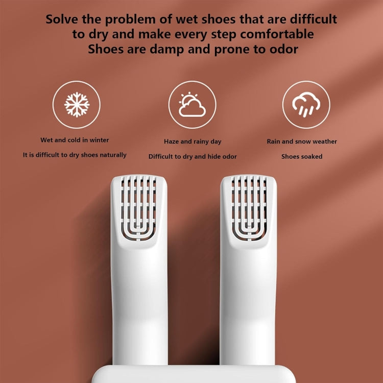 140W Boot Dryer Wall Mounted Shoes Warmer Heater, 3 Gear Timing, 360 Degree Rotating Air Outlet US Plug