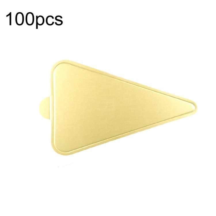 100pcs /Set 115x64mm  Triangle Golden Paper Plates Dessert Board Base Mousse Mat Cake Cardboard Pastries Display Tray