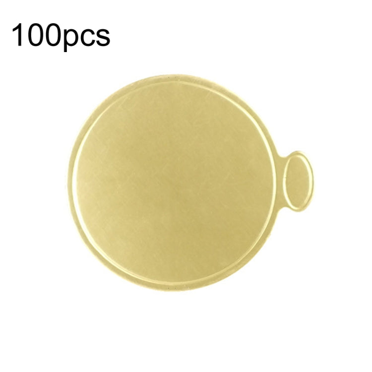 100pcs /Set 80mm Circle Golden Paper Plates Dessert Board Base Mousse Mat Cake Cardboard Pastries Display Tray
