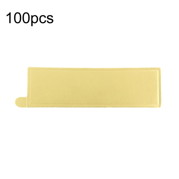 100pcs /Set 130x40mm Rectangle Golden Paper Plates Dessert Board Base Mousse Mat Cake Cardboard Pastries Display Tray