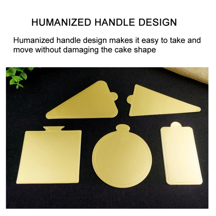 100pcs /Set 100x52mm Rectangle Golden Paper Plates Dessert Board Base Mousse Mat Cake Cardboard Pastries Display Tray