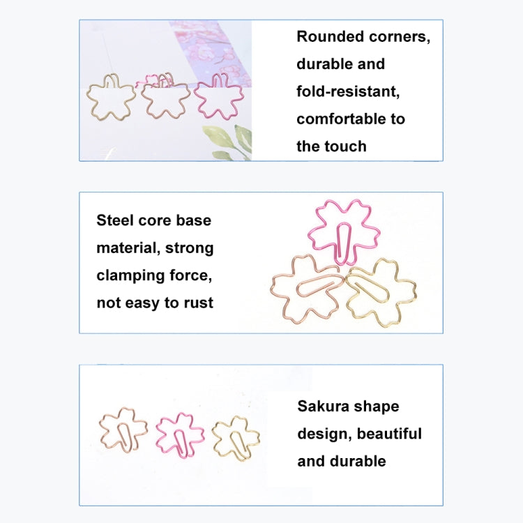 10pcs /Box Sakura Metal Special-shaped Paper Clips File Classification And Storage Paper Clips