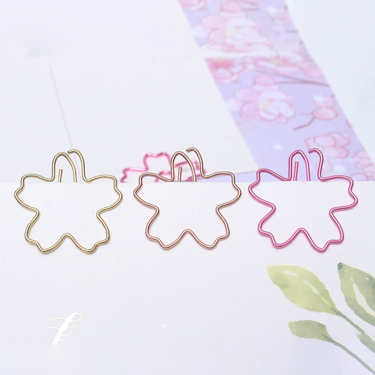 10pcs /Box Sakura Metal Special-shaped Paper Clips File Classification And Storage Paper Clips