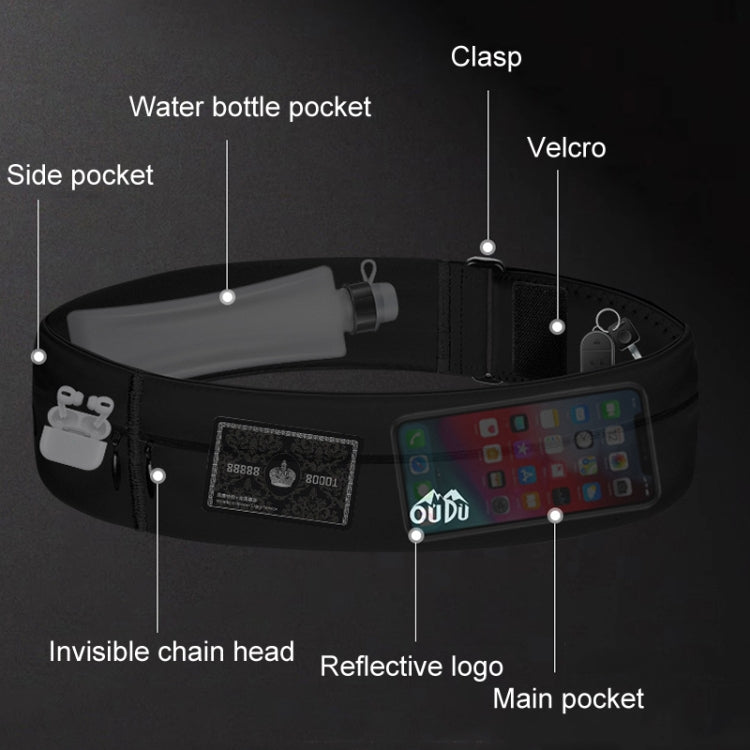 Small OUDU Outdoor Sports Portable Wrap-Around Waist Pack Unisex Cell Phone Bag