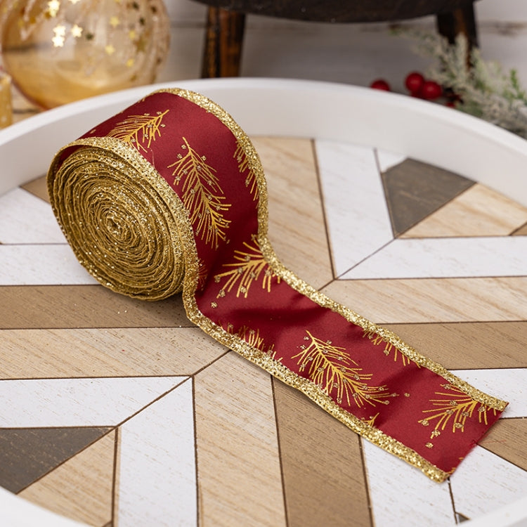 5m x 5cm Multifunctional Christmas Decorative Ribbon Gift Box Packaging Ribbon with Wire