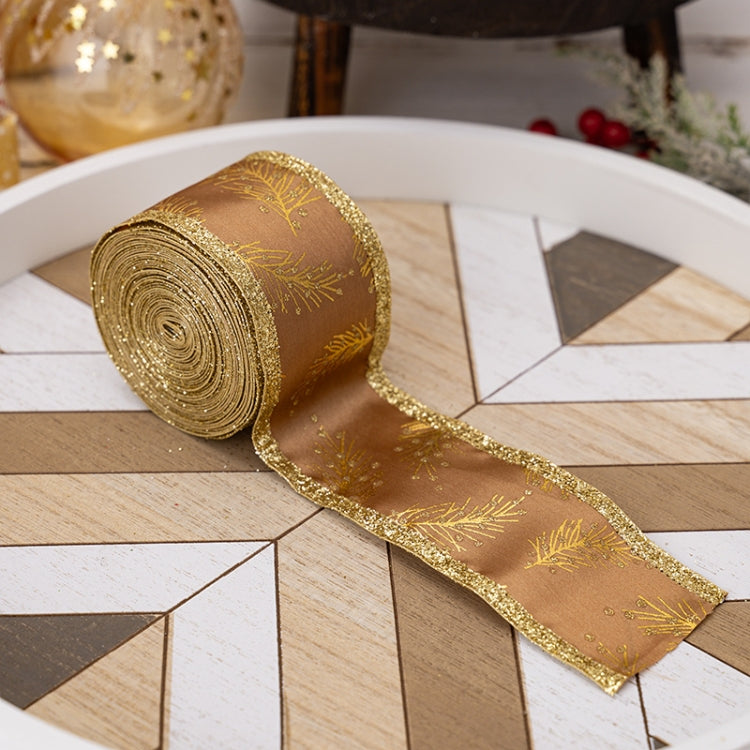 5m x 5cm Multifunctional Christmas Decorative Ribbon Gift Box Packaging Ribbon with Wire