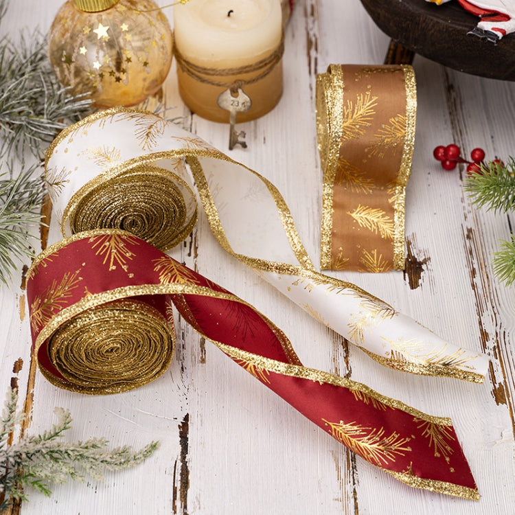 5m x 5cm Multifunctional Christmas Decorative Ribbon Gift Box Packaging Ribbon with Wire