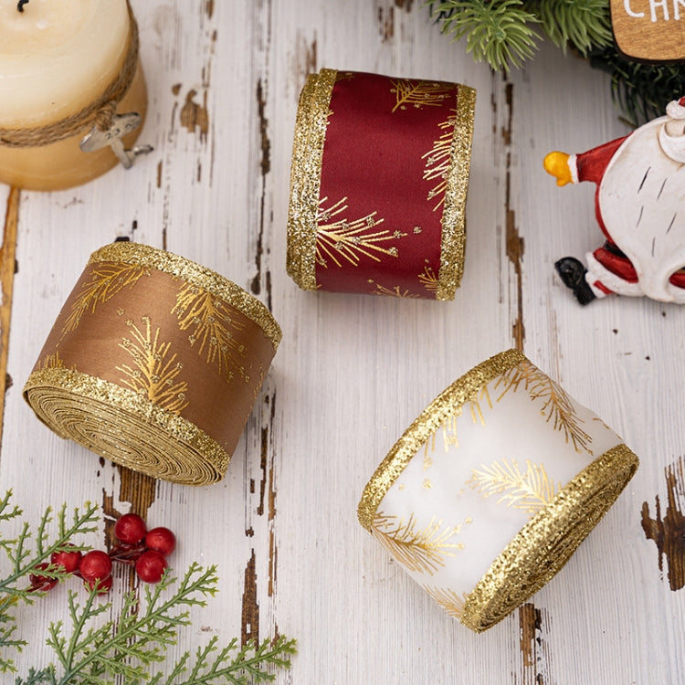 5m x 5cm Multifunctional Christmas Decorative Ribbon Gift Box Packaging Ribbon with Wire
